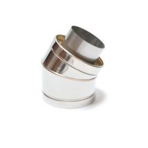 Rohrbogen 30° Winkel Doppelwandig DN113-300 Edelstahl Rohr Bogen Abgas 8221-300 - Astec