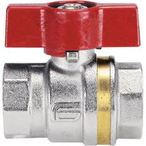 Aster Acs 0824 Valvola Sfera Ø3/4' Femmina/Femmina Con Farfalla Rosso - 0824R405 - Effebi