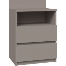 Aster T1 - Mesita de noche con 2 cajones - 59x40x32 cm - Mesita de noche - Estilo escandinavo