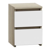 Aster T2 - Comodino da camera moderno - 40x30x30 cm - Comodino 2 cassetti - Comodino