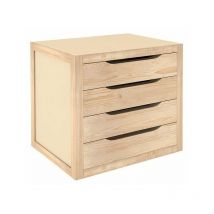 Bloc 4 tiroirs pin massif brut ref blna40 99 Astigarraga