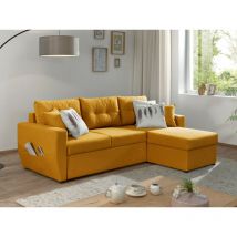 Bestmobilier - Astoria - canapé d'angle réversible - convertible avec coffre - style contemporain- 4 places