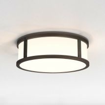 Astro Mashiko LED 23cm Round Bathroom Flush Ceiling Light Bronze IP44