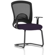 Astro Visitor Bespoke Fabric Seat Tansy Purple Cantilever Leg Mesh Chair