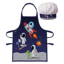 Astronaut Kinder Küchenset – Schürze und Mütze für kreativen Spaß in der Küche