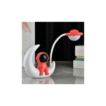 Dewdat - Astronaut Night Light Eye Protection Rechargeable Desk Lamp led Bedside Lamp abs Moon Spaceman Lamp Red