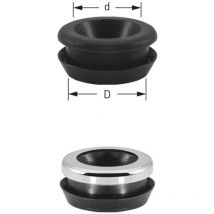 ASW Stedo Mület Trumpf WC connecteur en caoutchouc 170000 pour tuyau de rinçage, Ø 48 mm, tuyau 28-32 mm, noir
