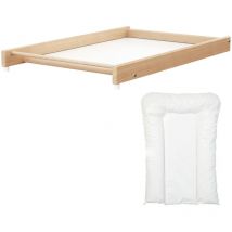 AT4 - Grand plan à langer en bois amovible avec matelas ESSENTIEL