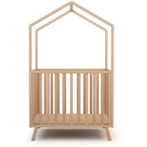 AT4 - Parc bébé évolutif cabane avec toit confort en bois