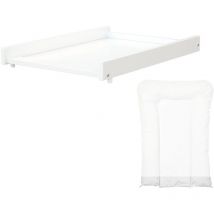 AT4 - Plan à langer amovible avec matelas pour lit bébé ESSENTIEL en bois