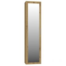 Hucoco - atara - Mobile ingresso con grande specchio - 180x50x35 cm - Due ripiani + porta appendiabiti all'interno - Mobile ingresso