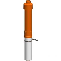 Atec Dachhochführung PolyTop ziegelrot 650mm DN80/125