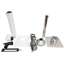 Atec Abgas Basis-Set mit Mündungs-Set aus Edelstahl, DN60/100 0571