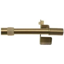 1 Tringle Extensible Embout Cylindre - Décor Laiton - 80-110cm - Diamètre 10