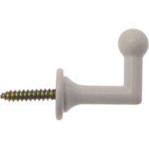 Gond Anglais – 3 cm – Blanc – Plastique – Embrasse de rideau