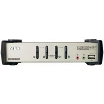 Aten 4-Port USB/PS/2 VGA KVM-Switch mit Audio und USB 2.0-Hub, 2048 x 1536 px, KVM-Kabel, CS1734B-AT-G