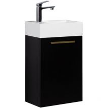 Badplaats - Meuble sous-lavabo Athene 40 x 22 cm - Noir Mat - Armoire de rangement