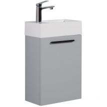 Mobile da bagno Gabinetto Athene 40cm Grigio Opaco - armadio WC mobiletto
