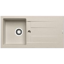 Pyramis Einbauspüle ATHLOS 86 x 43,5 cm – Beige – Reversibles Design – 1 Becken – 1 Abflussloch – Für Unterschränke ab 45 cm