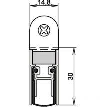 Guarnizione porta Schall-Ex duo L-15 ws 1-382 2-s.L.1083mm alu.argento per hlt Athmer