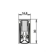 Guarnizione porta Schall-Ex L-15/30 ws 1-880 1-s.L.1083mm alluminio.argento per hlt Athmer
