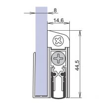 Athmer - Joint de porte Schall-Ex GS-8 1-407 1-s.L.958mm Alu anodisé.GLT