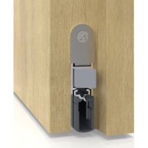 Doppeldicht M-12/35 Türabsenkdichtung 1.208 mm Aluminium Schalldämmwert bis 50 dB für Holztüren