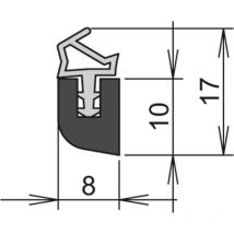 Unitherm 1, 2100 mm, Dichtprofil mahagoni - Athmer