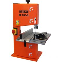 Atika - Sierra de cinta para madera, marca modelo BS205-2, ideal para cortes precisos en carpintería, motor potente, mesa ajustable, estructura
