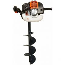 Atika elb 52 Erdlochbohrer Pfahlbohrer Erdbohrer Benzin inklusive 3 Bohrer