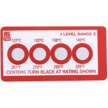 Tiquette thermosensible Rs Pro 127°C à 143°C 4 niveaux