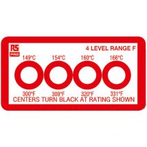 Tiquette thermosensible Rs Pro 149°C à +166°C 4 niveaux