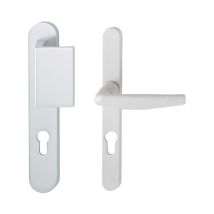 Set porta di piano piastra stretta Atlanta Hoppe 554/3346/1530 Bianco 9010 - Chiave i - Entr.8/92 67/72 - C.8 - 3096095