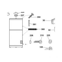 Atlantic - 060491 - 5000W immersion heater plate + seal
