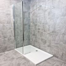 Hydros - Atlas 1400 Walk in Shower + Flipper Panel Optional Tray & Showers Ex Bath Store, Without Shower-Without Tray