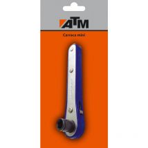 ATM - 131801-B - Mini cliquet sous blister individuel 2 bouches (Longueur 98 mm, 1/4 1/4)