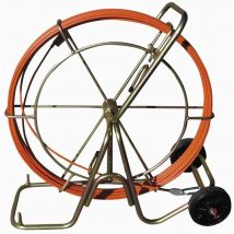 ATM - 770960 - Guía pasahilos fibra de vídrio autoenergética con contenedor de ø 900 mm con ruedas (Largo 60 m ø 9 mm)