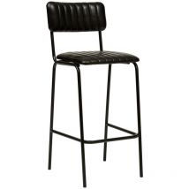 Atmosphera Créateur D'intérieur - Chaise de bar Dario cuir noir