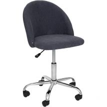Atmosphera Créateur D'intérieur - Chaise de bureau Geos velours gris