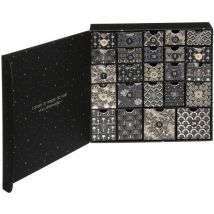 Kontarboor - Atmosphera - Coffret Calendrier de l'Avent parfumé et étincelant 24 Bougies - Noir