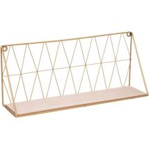 Atmosphera Créateur D'intérieur - Etagère murale doré 48x20cm