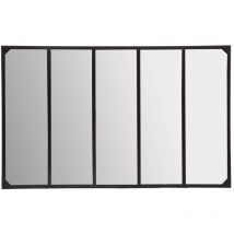 Atmosphera Créateur D'intérieur - Miroir Lola métal et bois noir 160x100cm
