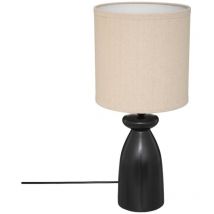 Lampe Margot céramique noir H44cm - Atmosphera créateur d'intérieur
