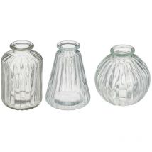 Set de 3 soliflores Lourmarin verre H11cm Atmosphera Créateur D'intérieur