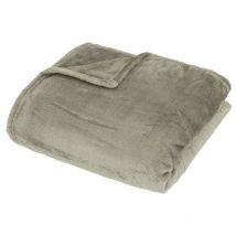 Plaid avec pochon Row 150x200 gris clair Atmosphera