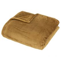 Plaid avec pochon Row 150x200 moutarde Atmosphera