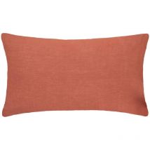 Taie d oreiller Linah lin lavé rose terracotta 50x70cm Atmosphera Créateur D'intérieur