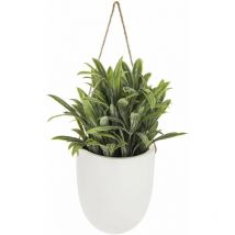 Plante artificielle en pot, suspendue, yukka en pot blanc