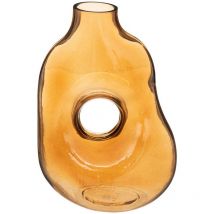 Vase Donut verre ambre H24,5cm Atmosphera Créateur D'intérieur