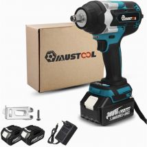 Atornillador de Impacto a batería mustool 1800N.M 1/2'' 3 Velocidades 388VF 2 Baterías